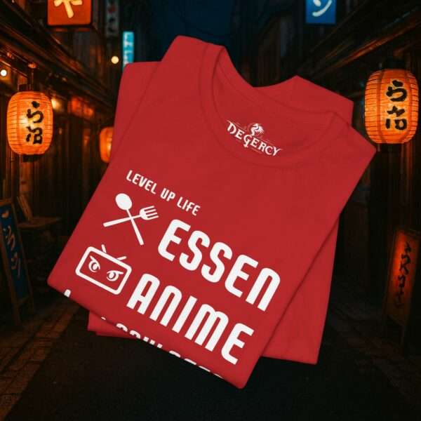 Essen Schlafen Anime Wiederholen Level Up | Unisex Shirt | Anime T-Shirt