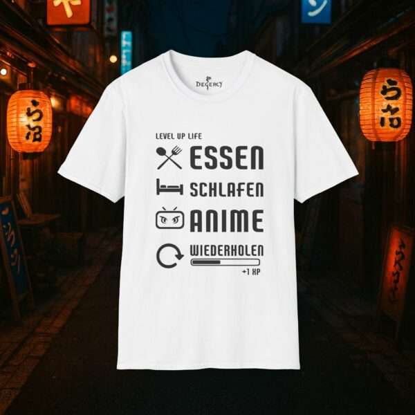 Anime T-Shirt | Essen, Schlafen, Anime, Wiederholen | Otaku Shirt | Für Männer und Frauen