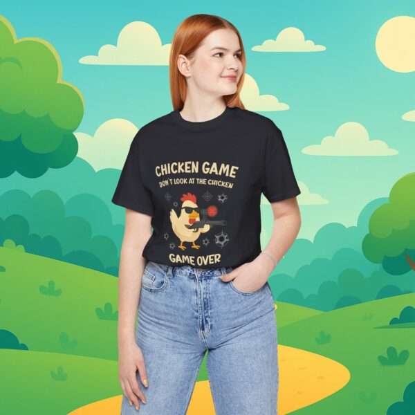 11358845923233732375_v2_2048_custom-1.jpeg Chicken Game game don´t lock at the chicken | Game Over | Huhn shirt