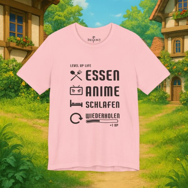 Essen Schlafen Anime Wiederholen Level Up | Unisex Shirt | Anime T-Shirt