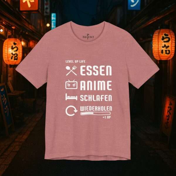 Essen Schlafen Anime Wiederholen Level Up | Unisex Shirt | Anime T-Shirt
