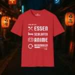 Anime T-Shirt | Essen, Schlafen, Anime, Wiederholen | Otaku Shirt | Für Männer und Frauen