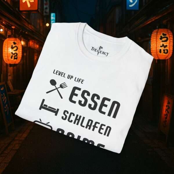 Anime T-Shirt | Essen, Schlafen, Anime, Wiederholen | Otaku Shirt | Für Männer und Frauen