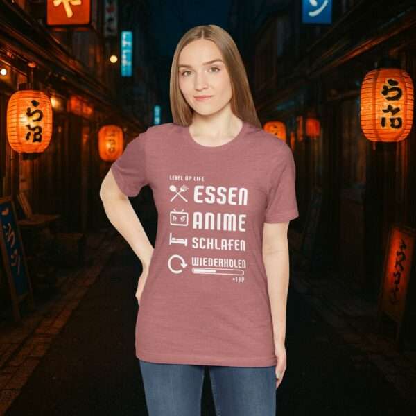 Essen Schlafen Anime Wiederholen Level Up | Unisex Shirt | Anime T-Shirt