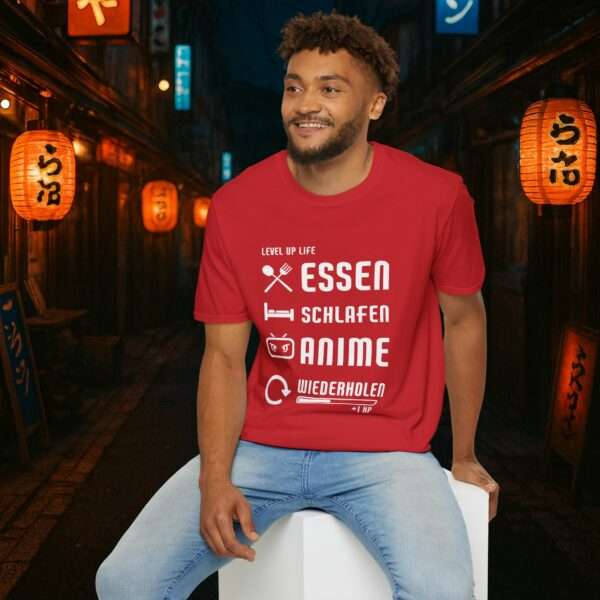 Anime T-Shirt | Essen, Schlafen, Anime, Wiederholen | Otaku Shirt | Für Männer und Frauen