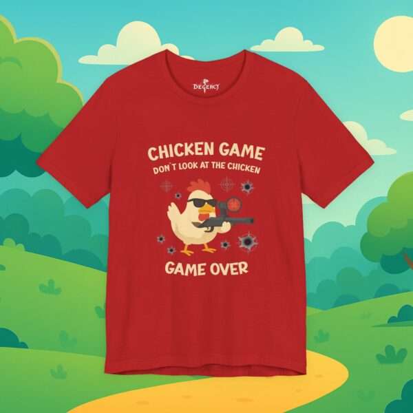 14318333176129141257_v2_2048_custom.jpeg Chicken Game game don´t lock at the chicken | Game Over | Huhn shirt