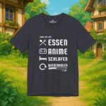 Essen Schlafen Anime Wiederholen Level Up | Unisex Shirt | Anime T-Shirt