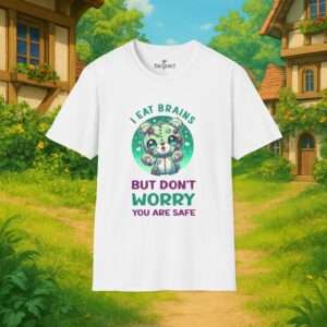 15046161118985843669_2048_custom.jpeg Kawaii Horror Shirt | I eat brains but dont worry you are safe | Zombie Bär