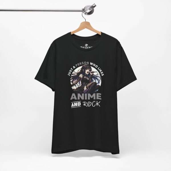 Just a Person Who Likes Anime and Rock | Unisex | T-Shirt | Anime Rock Shirt