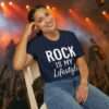 Rock T-Shirt | Rock is my Lifestyle Shirt für echte Rockfans