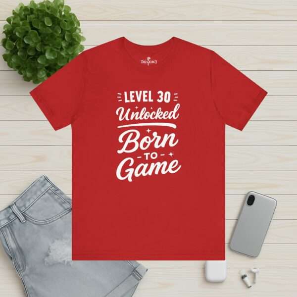 16359435419731210163_v2_2048_custom.jpeg Level 30 Unlocked Born to Game T-Shirt – Perfektes 30 Geburtstag Gamer Shirt Schlicht