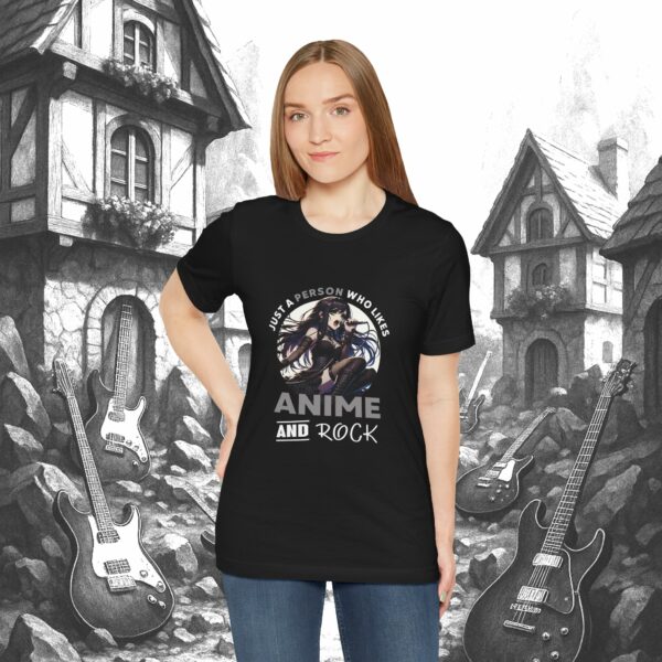 Just a Person Who Likes Anime and Rock | Unisex | T-Shirt | Anime Rock Shirt