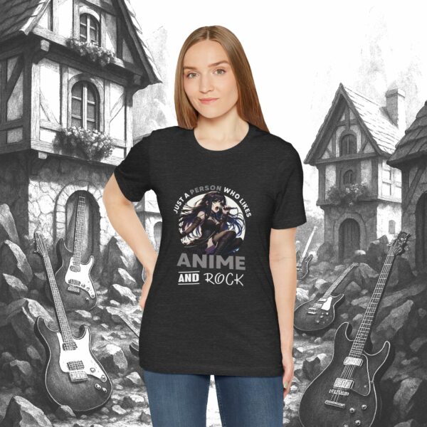 Just a Person Who Likes Anime and Rock | Unisex | T-Shirt | Anime Rock Shirt