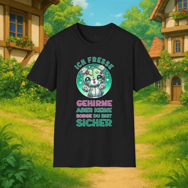 Kawaii Horror Shirt | Ich fresse Gehirne aber keine Sorge du bist sicher | Zombie Bär |