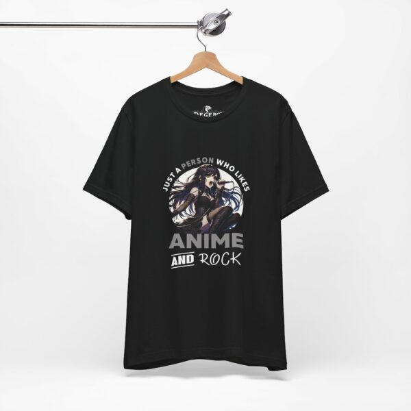 Just a Person Who Likes Anime and Rock | Unisex | T-Shirt | Anime Rock Shirt