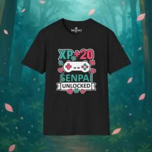 20 Geburtstag Gamer T-Shirt – XP +20 Senpai Unlocked | Lustiges Gaming Shirt