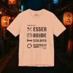 Essen Schlafen Anime Wiederholen Level Up | Unisex Shirt | Anime T-Shirt