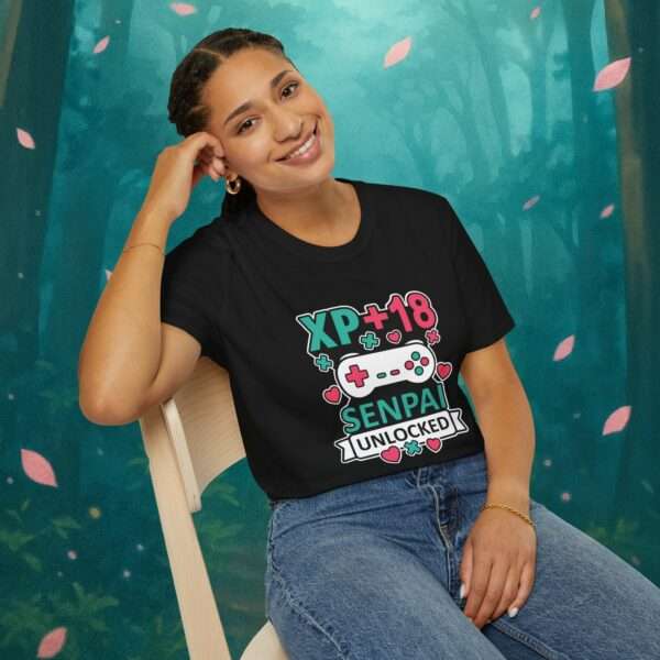 18282348435620498814_2048_custom-1.jpeg 18 Geburtstag Shirt Kawaii – XP+18 Senpai Unlocked Gamer T-Shirt