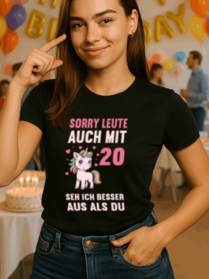 Einhorn 20 Geburstag T-shirt | Provokant und Lustig