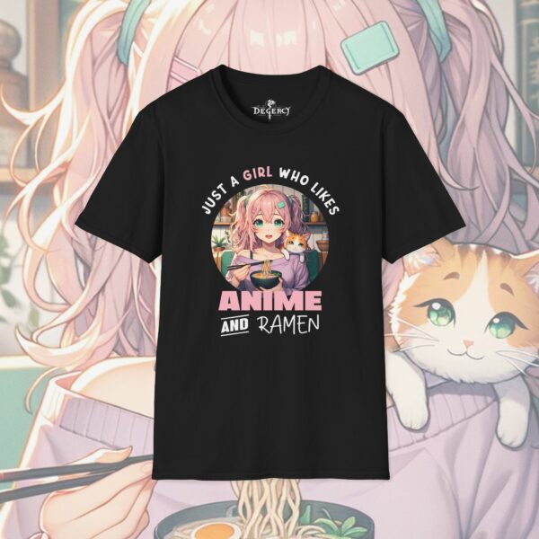 Tshirt von Aline Tamball in ein Tshirt. Just a girl who likes Anime and Ramen