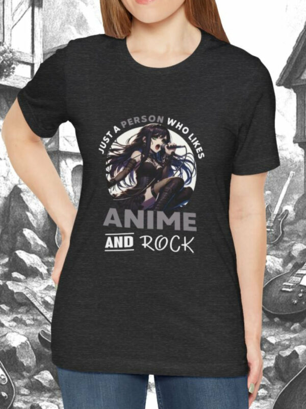 Just a Person Who Likes Anime and Rock | Unisex | T-Shirt | Anime Rock Shirt