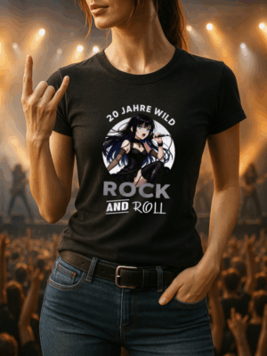 20 Jahre Wild | Rock and Rock | 20 Geburtstag Tshirt Rock