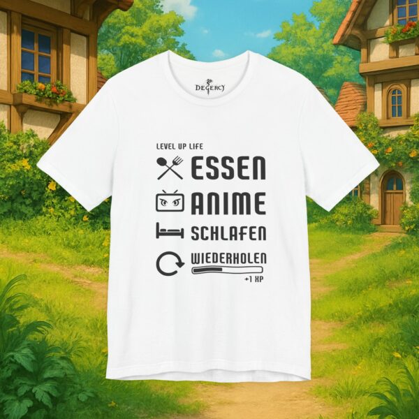 Essen Schlafen Anime Wiederholen Level Up | Unisex Shirt | Anime T-Shirt