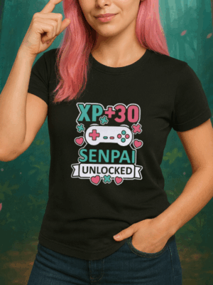 30 geburtstag 30 Geburtstag Gamer Shirt | Senpai unlocked | Unisex