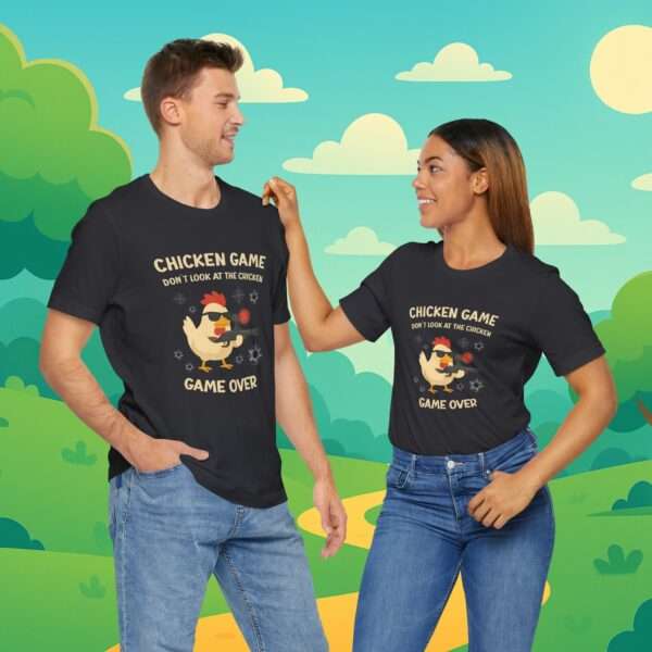 3211637272602717730_v2_2048_custom-1.jpeg Chicken Game game don´t lock at the chicken | Game Over | Huhn shirt