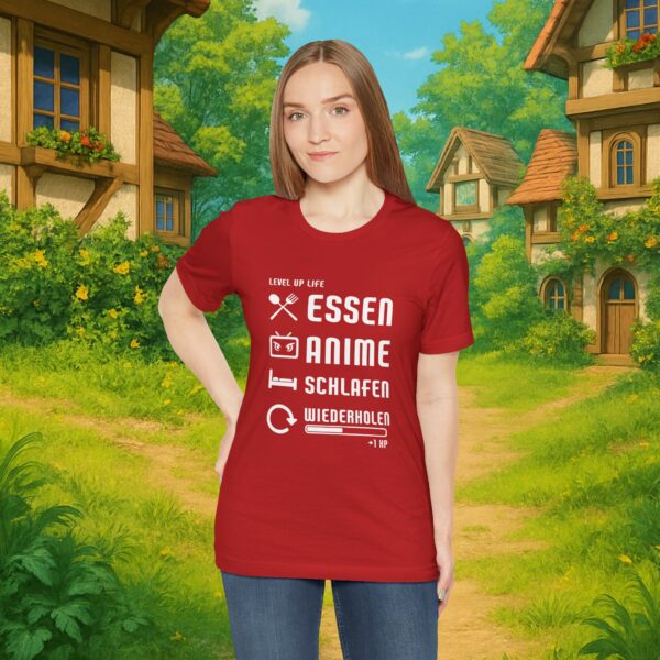 Essen Schlafen Anime Wiederholen Level Up | Unisex Shirt | Anime T-Shirt