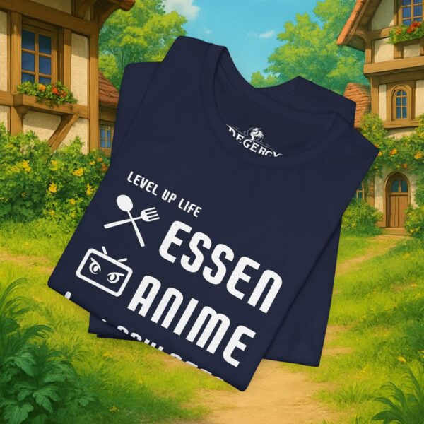 Essen Schlafen Anime Wiederholen Level Up | Unisex Shirt | Anime T-Shirt
