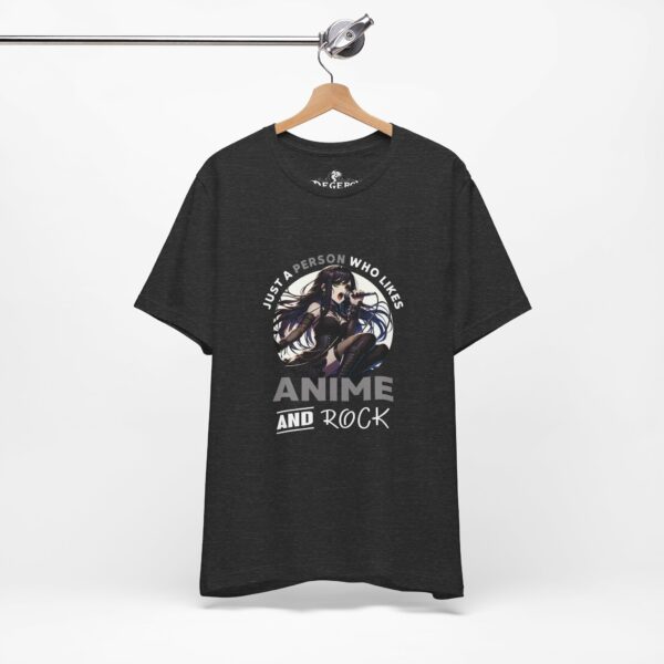 Just a Person Who Likes Anime and Rock | Unisex | T-Shirt | Anime Rock Shirt