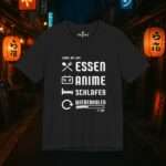 Essen Schlafen Anime Wiederholen Level Up | Unisex Shirt | Anime T-Shirt
