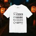 Essen Schlafen Anime Wiederholen Level Up | Unisex Shirt | Anime T-Shirt
