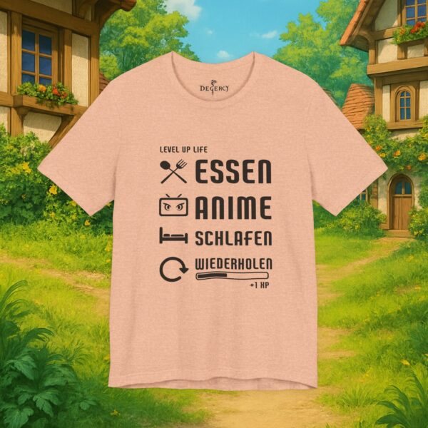 Essen Schlafen Anime Wiederholen Level Up | Unisex Shirt | Anime T-Shirt