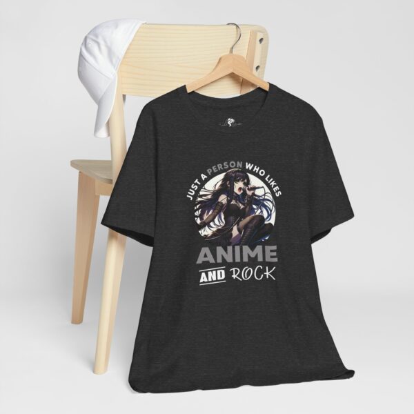 Just a Person Who Likes Anime and Rock | Unisex | T-Shirt | Anime Rock Shirt