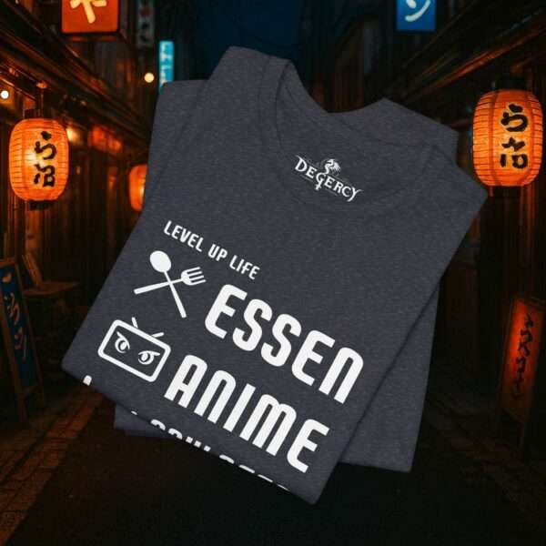Essen Schlafen Anime Wiederholen Level Up | Unisex Shirt | Anime T-Shirt