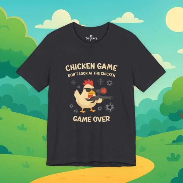 8003706947091366330_v2_2048_custom-1.jpeg Chicken Game game don´t lock at the chicken | Game Over | Huhn shirt