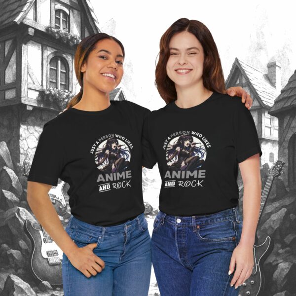 Just a Person Who Likes Anime and Rock | Unisex | T-Shirt | Anime Rock Shirt