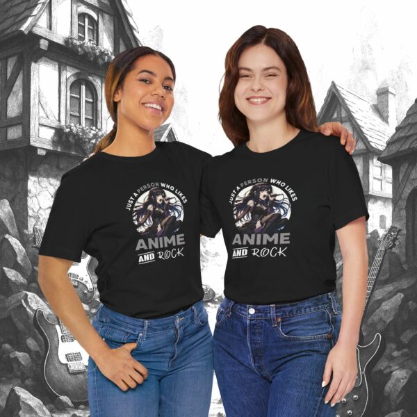 Just a Person Who Likes Anime and Rock | Unisex | T-Shirt | Anime Rock Shirt