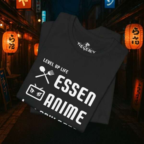 Essen Schlafen Anime Wiederholen Level Up | Unisex Shirt | Anime T-Shirt