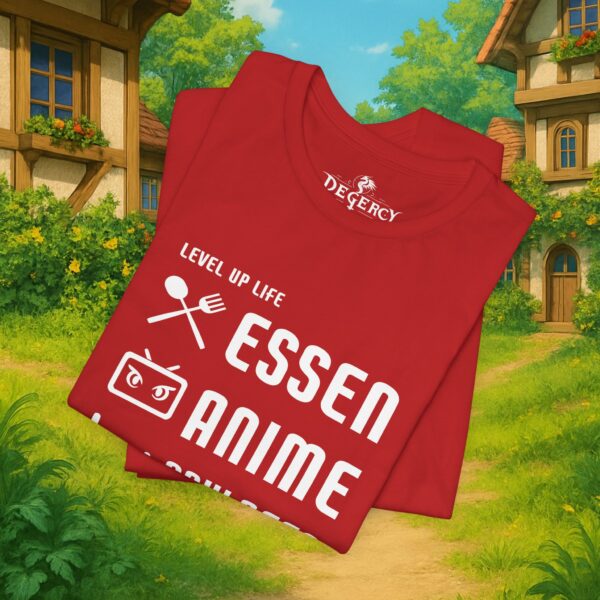 Essen Schlafen Anime Wiederholen Level Up | Unisex Shirt | Anime T-Shirt