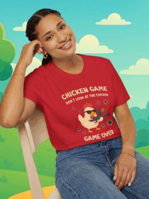 Game Over | Lustiges t-shirt | Chicken Game game don´t lock at the chicken