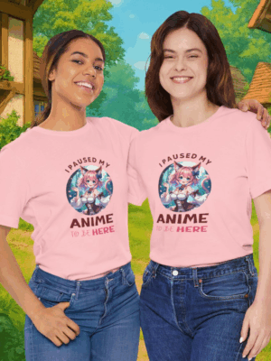 I paused my anime to be here t-shirt mit Linda Sandate Nekomimi